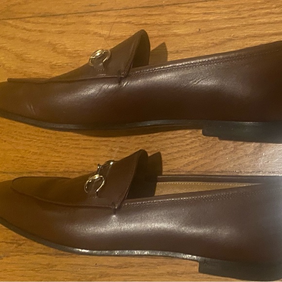 Gucci women’s Jordaan Sweet  Chestnut Leather Slip-On Loafers - Picture 5 of 10